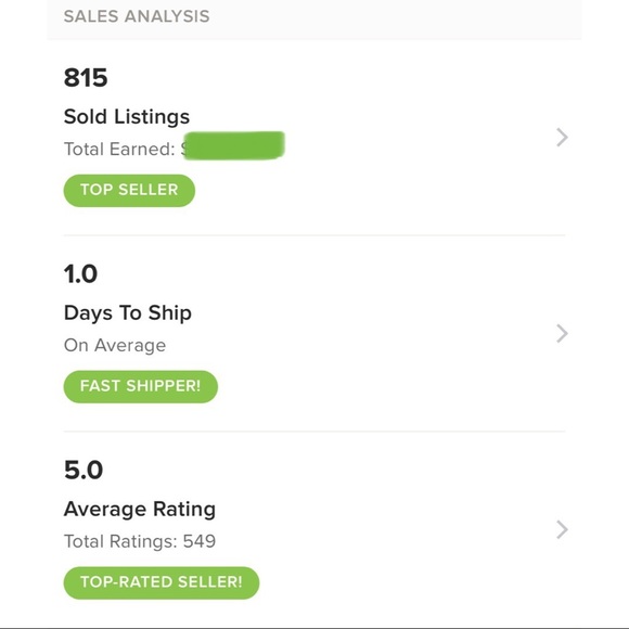 โจSELLER STATS + CLOSET DETAILS - Picture 2 of 2